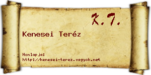 Kenesei Teréz névjegykártya